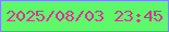 文字の大きさ：5、枠の色：7785fa、背景の色：5df96b、文字の色：dd319d 無料ブログパーツのブログ時計