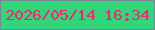 文字の大きさ：2、枠の色：778793、背景の色：31d67b、文字の色：f62371 無料ブログパーツのブログ時計