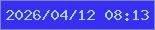 文字の大きさ：2、枠の色：7787be、背景の色：392ef3、文字の色：a9d5ba 無料ブログパーツのブログ時計