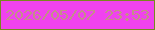 文字の大きさ：3、枠の色：77891e、背景の色：f042ee、文字の色：c48e89 無料ブログパーツのブログ時計