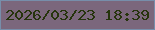 文字の大きさ：3、枠の色：778eaa、背景の色：7b677c、文字の色：26340d 無料ブログパーツのブログ時計