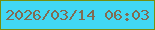 文字の大きさ：3、枠の色：778f0e、背景の色：41d8f4、文字の色：816b52 無料ブログパーツのブログ時計