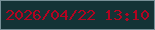文字の大きさ：2、枠の色：779097、背景の色：143336、文字の色：b20421 無料ブログパーツのブログ時計