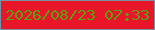 文字の大きさ：3、枠の色：7790a3、背景の色：e91629、文字の色：5c9f11 無料ブログパーツのブログ時計