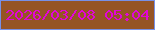 文字の大きさ：1、枠の色：7790e7、背景の色：955425、文字の色：e106d7 無料ブログパーツのブログ時計
