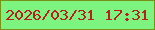 文字の大きさ：3、枠の色：779317、背景の色：7df47f、文字の色：bd1d20 無料ブログパーツのブログ時計