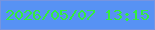 文字の大きさ：2、枠の色：7794df、背景の色：5792f4、文字の色：33ed3d 無料ブログパーツのブログ時計