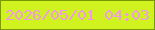 文字の大きさ：3、枠の色：779705、背景の色：d0f21e、文字の色：ef98ec 無料ブログパーツのブログ時計