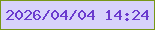 文字の大きさ：2、枠の色：779717、背景の色：d7d2fb、文字の色：6b3bce 無料ブログパーツのブログ時計