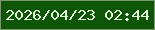 文字の大きさ：2、枠の色：77996c、背景の色：0e5508、文字の色：e2f9da 無料ブログパーツのブログ時計