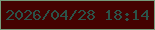 文字の大きさ：2、枠の色：779b7b、背景の色：440201、文字の色：2b5349 無料ブログパーツのブログ時計