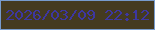文字の大きさ：1、枠の色：779bcd、背景の色：443a20、文字の色：3d37a0 無料ブログパーツのブログ時計