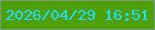 文字の大きさ：2、枠の色：779d7d、背景の色：4fa008、文字の色：21def9 無料ブログパーツのブログ時計