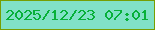 文字の大きさ：1、枠の色：779e02、背景の色：81e1c6、文字の色：07b039 無料ブログパーツのブログ時計