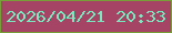 文字の大きさ：4、枠の色：779e38、背景の色：a54464、文字の色：79e8be 無料ブログパーツのブログ時計