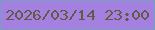 文字の大きさ：1、枠の色：779fc2、背景の色：a481e0、文字の色：625a44 無料ブログパーツのブログ時計