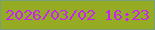 文字の大きさ：2、枠の色：77a077、背景の色：96ab24、文字の色：c622f4 無料ブログパーツのブログ時計