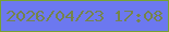 文字の大きさ：3、枠の色：77a231、背景の色：6c78f0、文字の色：75844a 無料ブログパーツのブログ時計