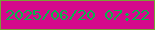 文字の大きさ：1、枠の色：77a335、背景の色：d40a8c、文字の色：08b44d 無料ブログパーツのブログ時計