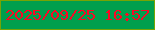 文字の大きさ：1、枠の色：77a404、背景の色：019f4d、文字の色：fc0725 無料ブログパーツのブログ時計
