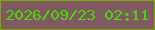 文字の大きさ：4、枠の色：77a702、背景の色：815a61、文字の色：48d508 無料ブログパーツのブログ時計