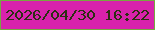 文字の大きさ：2、枠の色：77a740、背景の色：d822ac、文字の色：2c2f13 無料ブログパーツのブログ時計