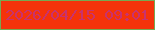 文字の大きさ：2、枠の色：77a852、背景の色：f5320a、文字の色：c8326e 無料ブログパーツのブログ時計