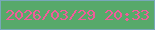 文字の大きさ：1、枠の色：77a8ba、背景の色：57a96a、文字の色：f05c9a 無料ブログパーツのブログ時計