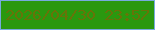 文字の大きさ：5、枠の色：77aadf、背景の色：2a980f、文字の色：677309 無料ブログパーツのブログ時計