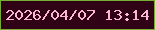 文字の大きさ：4、枠の色：77ac35、背景の色：300215、文字の色：ffb6d4 無料ブログパーツのブログ時計