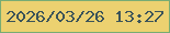 文字の大きさ：4、枠の色：77ac74、背景の色：ecd170、文字の色：3b5359 無料ブログパーツのブログ時計