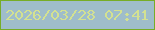 文字の大きさ：5、枠の色：77ad26、背景の色：9fbdca、文字の色：d3e191 無料ブログパーツのブログ時計