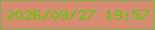 文字の大きさ：2、枠の色：77b24f、背景の色：d68a6f、文字の色：5acd0a 無料ブログパーツのブログ時計