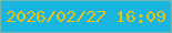 文字の大きさ：1、枠の色：77b5b4、背景の色：18b6e1、文字の色：e4c314 無料ブログパーツのブログ時計