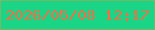 文字の大きさ：3、枠の色：77b765、背景の色：1bd587、文字の色：f06e49 無料ブログパーツのブログ時計
