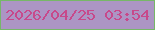 文字の大きさ：4、枠の色：77b768、背景の色：ac95c4、文字の色：c7498b 無料ブログパーツのブログ時計