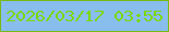 文字の大きさ：2、枠の色：77b913、背景の色：88beed、文字の色：7cd705 無料ブログパーツのブログ時計