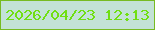 文字の大きさ：2、枠の色：77bb22、背景の色：c3e2d6、文字の色：70df12 無料ブログパーツのブログ時計