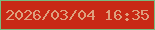 文字の大きさ：2、枠の色：77bb7f、背景の色：c82915、文字の色：de9f7d 無料ブログパーツのブログ時計