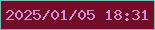 文字の大きさ：3、枠の色：77bbb6、背景の色：730d27、文字の色：d08fdc 無料ブログパーツのブログ時計