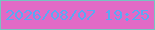 文字の大きさ：5、枠の色：77c4c1、背景の色：e26ac6、文字の色：5aa9f3 無料ブログパーツのブログ時計