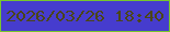 文字の大きさ：1、枠の色：77c62c、背景の色：463cce、文字の色：4b4517 無料ブログパーツのブログ時計