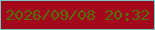 文字の大きさ：2、枠の色：77cac7、背景の色：a4081c、文字の色：526f0c 無料ブログパーツのブログ時計