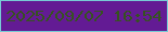 文字の大きさ：2、枠の色：77cbd5、背景の色：631b94、文字の色：365220 無料ブログパーツのブログ時計