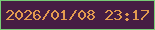 文字の大きさ：2、枠の色：77cc76、背景の色：461e43、文字の色：e39a50 無料ブログパーツのブログ時計