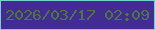 文字の大きさ：1、枠の色：77cfce、背景の色：422c94、文字の色：4b783e 無料ブログパーツのブログ時計