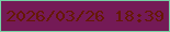 文字の大きさ：3、枠の色：77d1a5、背景の色：741a56、文字の色：651802 無料ブログパーツのブログ時計
