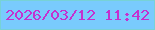 文字の大きさ：4、枠の色：77d2d6、背景の色：79cbfd、文字の色：c431cf 無料ブログパーツのブログ時計
