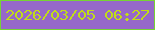 文字の大きさ：1、枠の色：77d333、背景の色：9668c9、文字の色：c1dc18 無料ブログパーツのブログ時計
