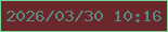 文字の大きさ：4、枠の色：77d496、背景の色：6a282d、文字の色：588a7d 無料ブログパーツのブログ時計